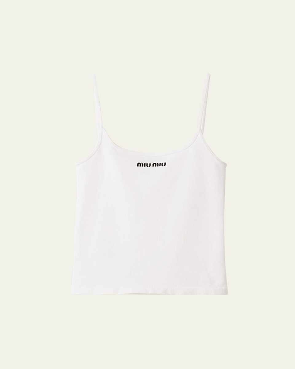Logo Ribbed Tank Top